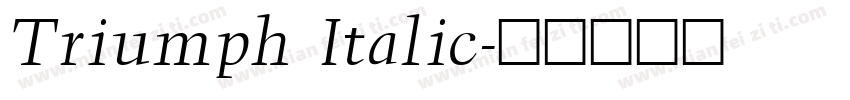 Triumph Italic字体转换